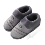 chaussons fourres pour homme confort et chaleur cet hiver gris 597