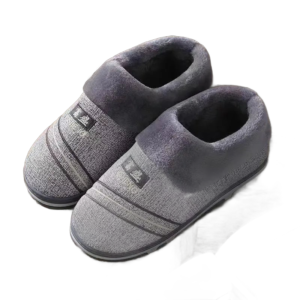 chaussons fourres pour homme confort et chaleur cet hiver gris 597