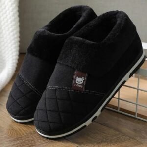 chaussons fourres pour hommes confort et chaleur assures noir 34 35 806