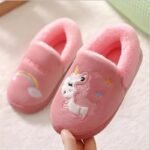 chaussons fourres robustes et confortables pour enfants rose bonbon 833