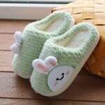 chaussons lapin douillets pour enfants service client attentif vert 783