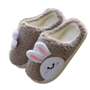 chaussons lapin douillets pour enfants service client attentif gris 806