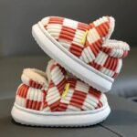 chaussons montants fourres pour un confort optimal en hiver rouge 741