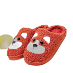 chaussons rigolos en forme de tete dourson pour garcons orange 454