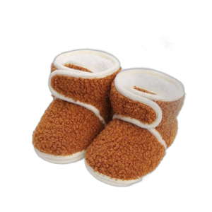 chaussons douillets en polaire pour bebe avec fermeture a scratch 538