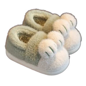 chaussons integralement fermes en polaire douce et isolante vert 477