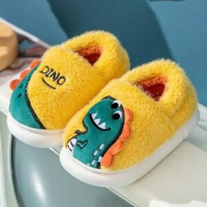 chaussons pour enfants confort et chaleur aux petits pieds jaune 565