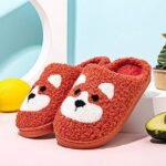 chaussons rigolos en forme de tete dourson pour garcons orange 454