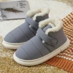 chaussons scratchs en lepaisse fourrure pour un confort 353