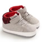 chaussons souples avec semelle antiderapante pour bebe gris 0 6 mois 113