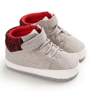 chaussons souples avec semelle antiderapante pour bebe gris 0 6 mois 113