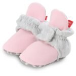 chaussons souples et colores pour le confort de votre bebe rose 113