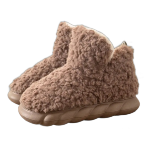 pantoufles style bottine en laine de mouton confort et chaleur 360