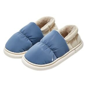 pantoufles confortables en polaire douce pour pieds sensibles bleu 660